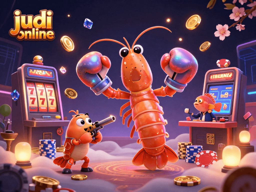 Experience thrilling gameplay with judi online featuring colorful slot machines, shimmering gems, and dynamic casino elements.