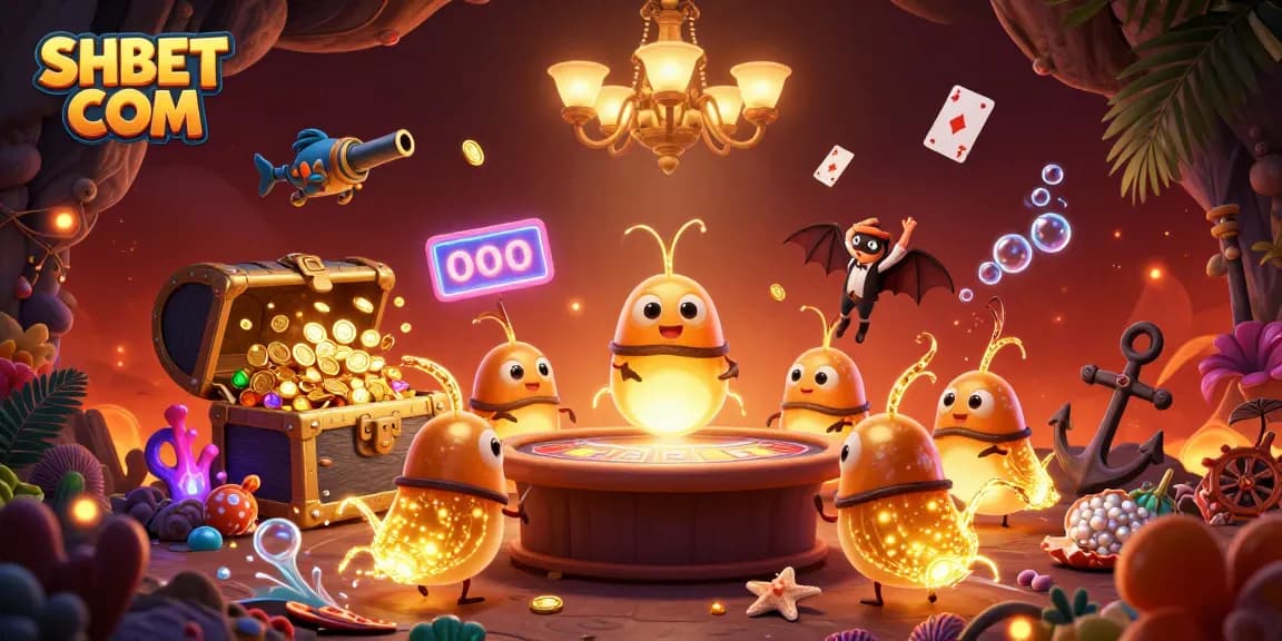 Join the excitement at SHBET COM with glowing casino fun led by unique glowworms and a bat dealer.