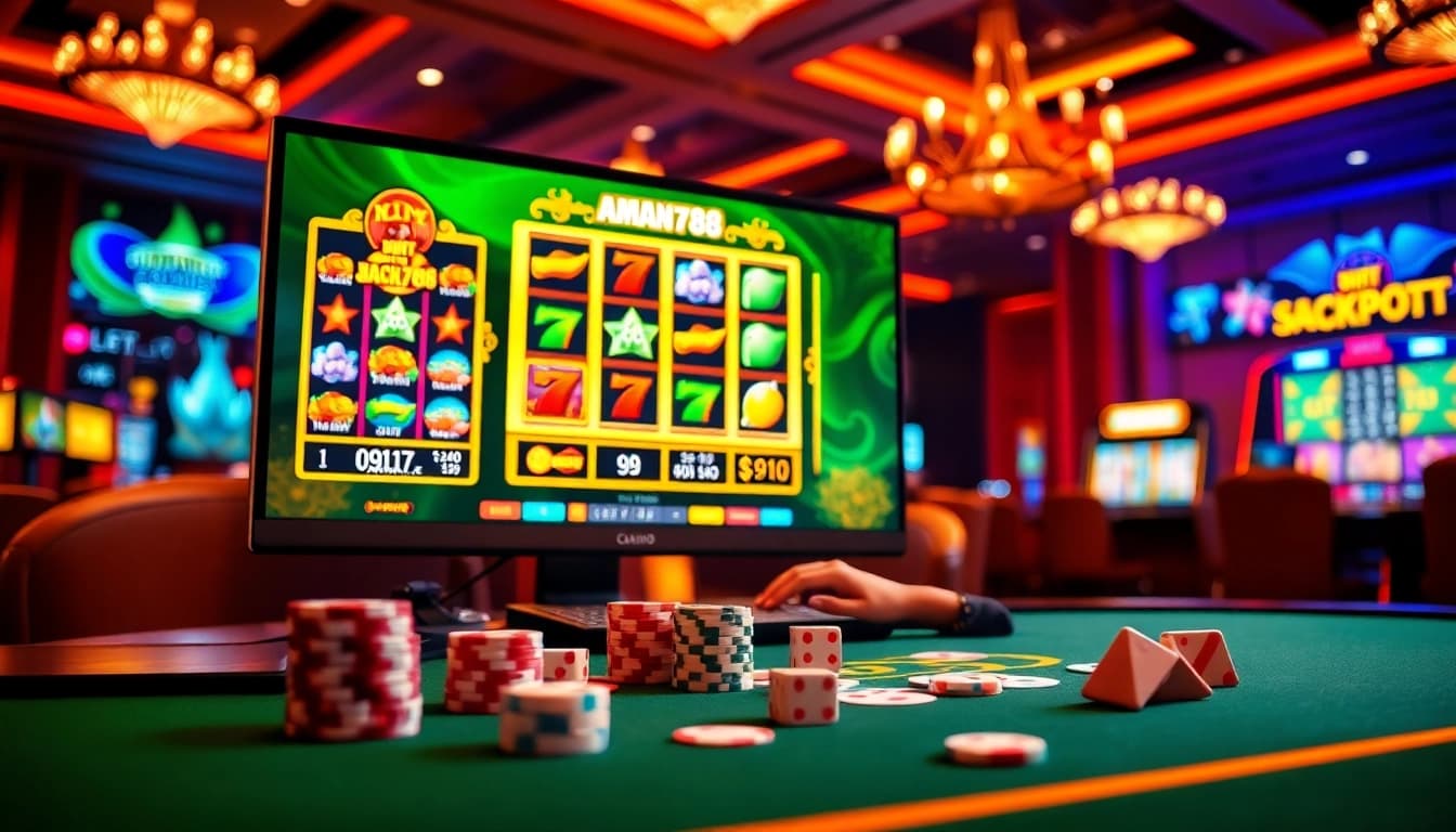 Rasakan sensasi dengan slot online AMAN788 yang menampilkan visual yang hidup dan gameplay yang menarik.