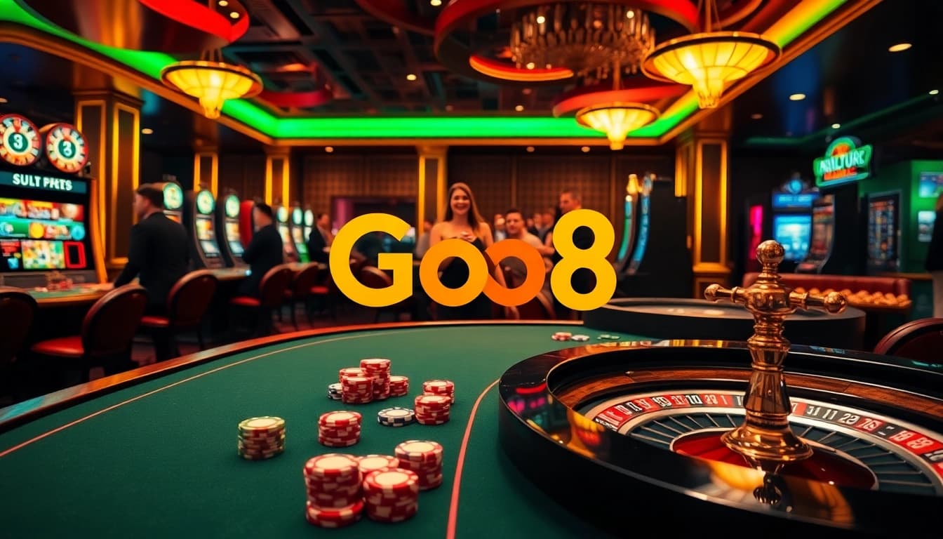 Players enjoying a thrilling game at Go8 casino, showcasing vibrant atmosphere and excitement.