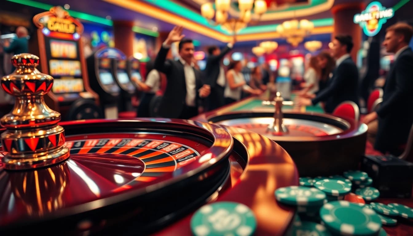 Experience excitement at the GemBet Betting Site with lively casino action and roulette spins.