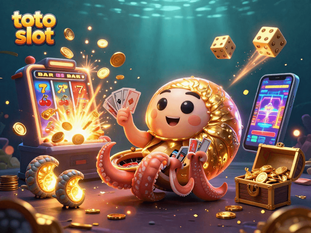 Experience thrilling gameplay with toto slot in this vibrant, captivating casino scene.