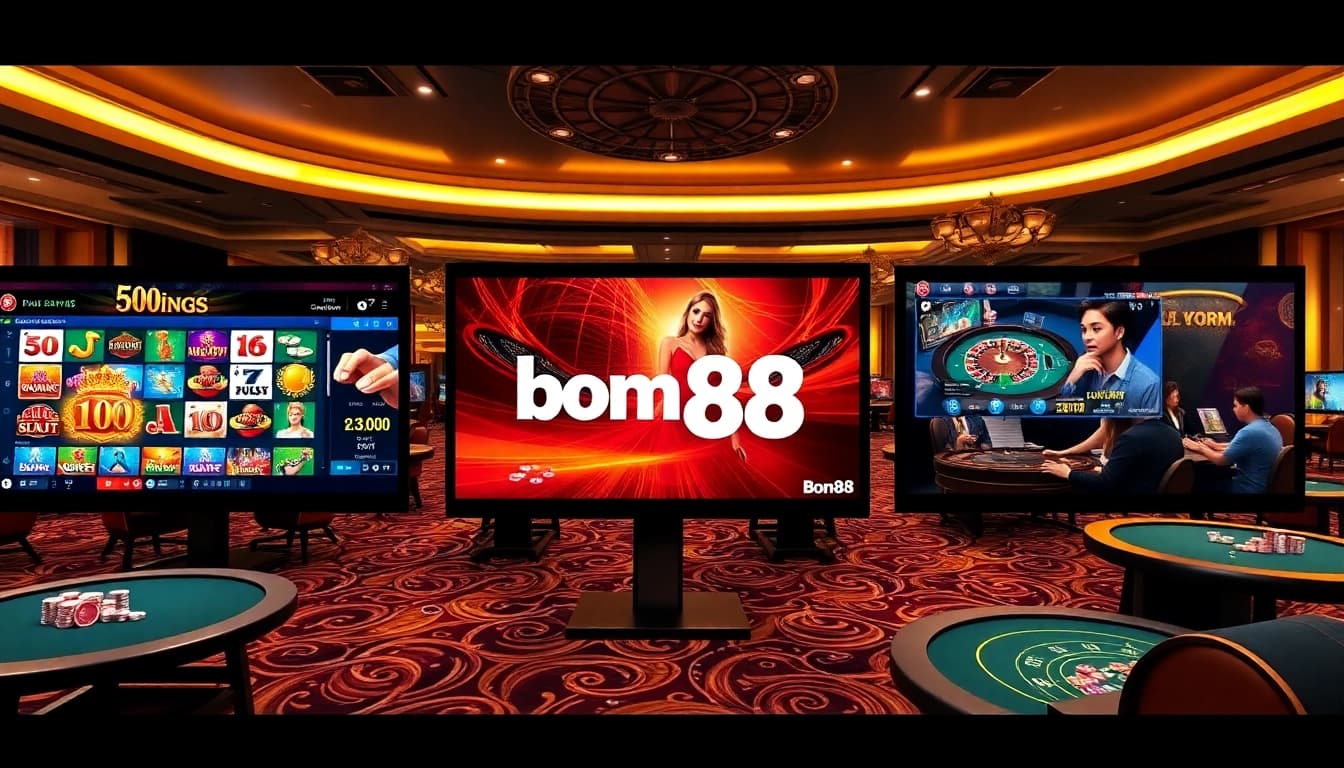 Bong88 players engaging with online slots and casino games in a luxury setting.