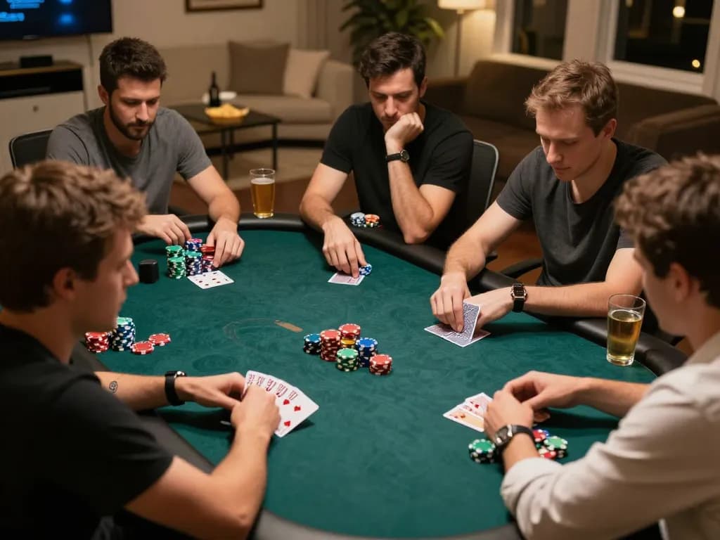 PH365 players engaged in a high-stakes poker game, showcasing strategic gameplay and social interaction.