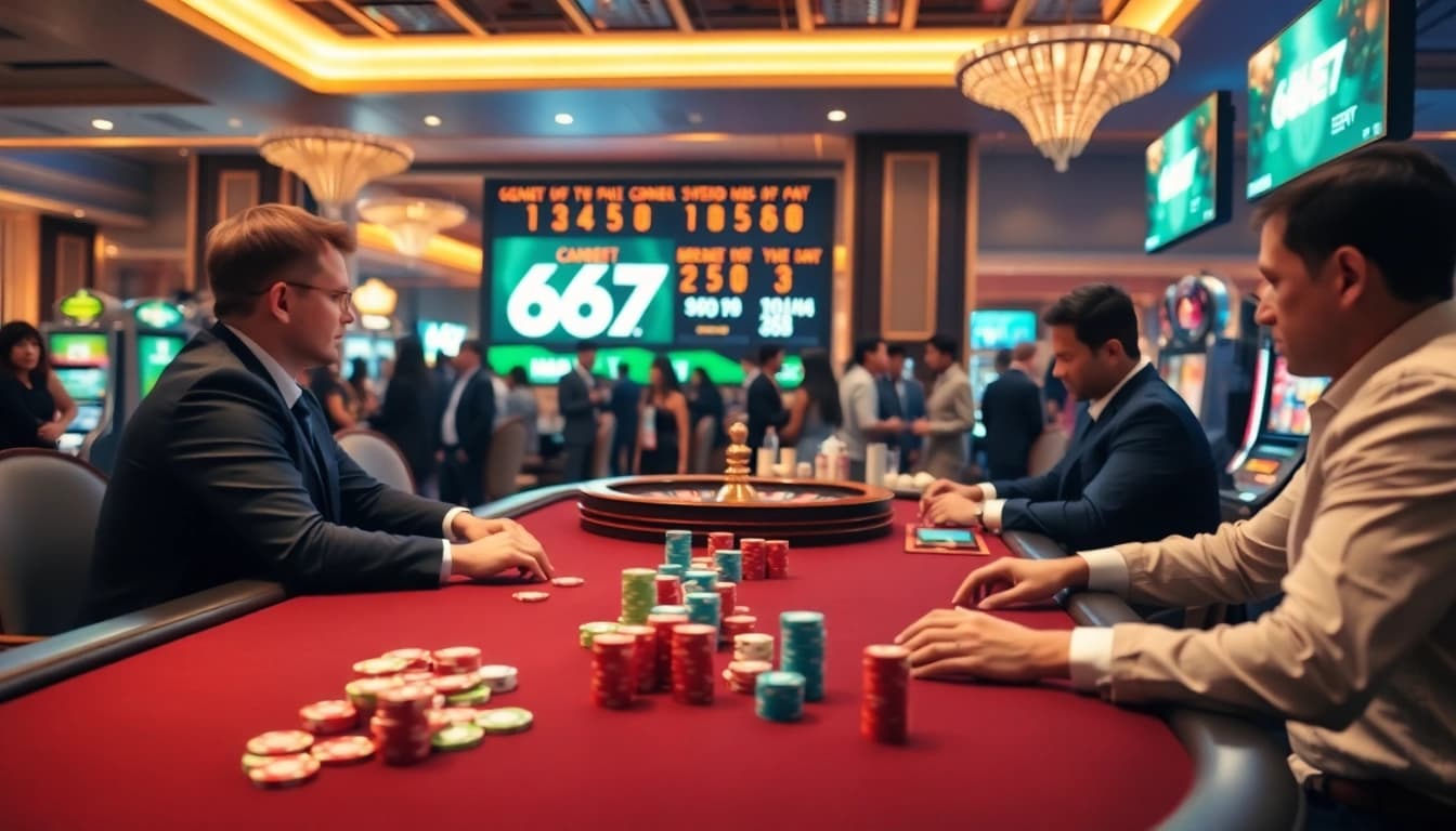 Experience the excitement of gambling at 667bet with engaging poker games and vibrant casino action.