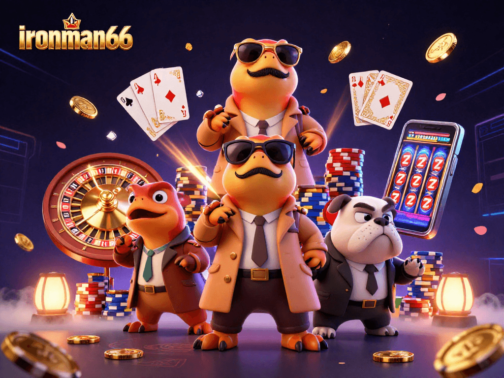 Experience excitement at ironman66 as raptors playfully attempt to enter a VIP casino, surrounded by sparkling gems.