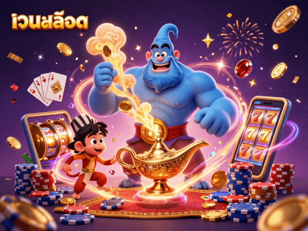 Experience the excitement of เว็บสล็อต with vibrant 3D characters and dynamic slot elements.