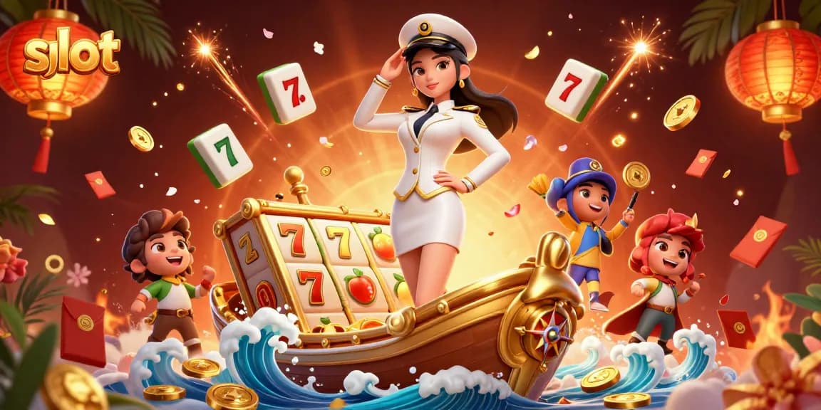Spin slot reels in an artistic casino scene featuring vibrant symbols and characters.