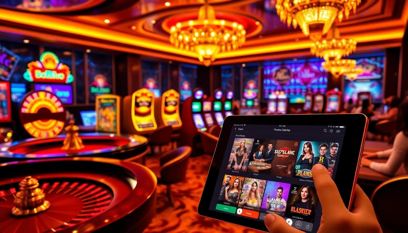 Experience thrilling gameplay at Helloo88 with engaging casino tables and vibrant slot machines.
