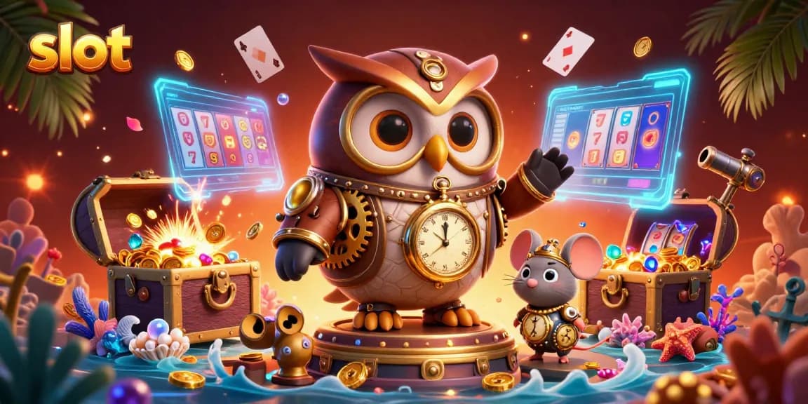 Experience thrilling online slot gameplay with vibrant casino elements in this captivating illustration.