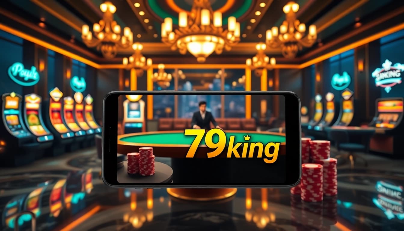 79king premium casino scene: strategic play at the roulette table with glowing digital betting interface