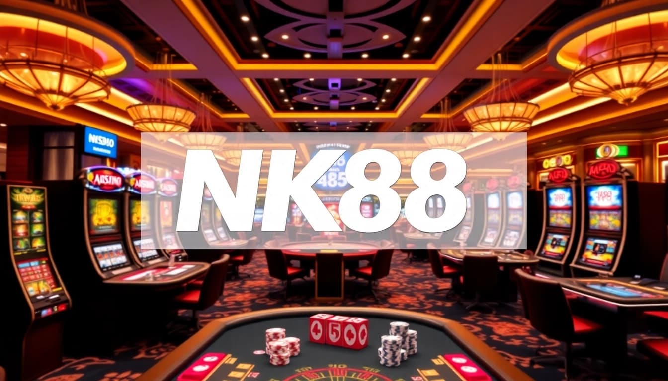 Experience the excitement at NK88 with vibrant casino tables and engaging gaming action.