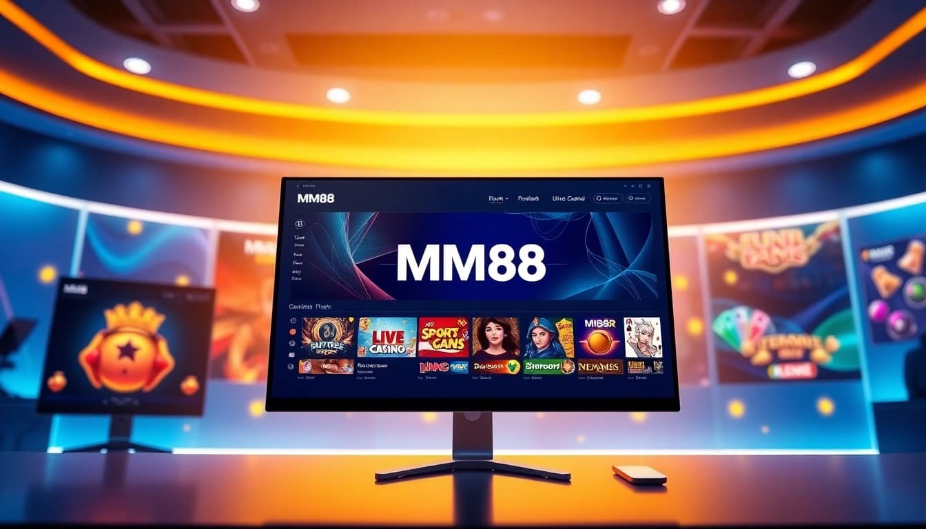 MM88 com online gambling platform showcasing diverse games and a sleek interface.