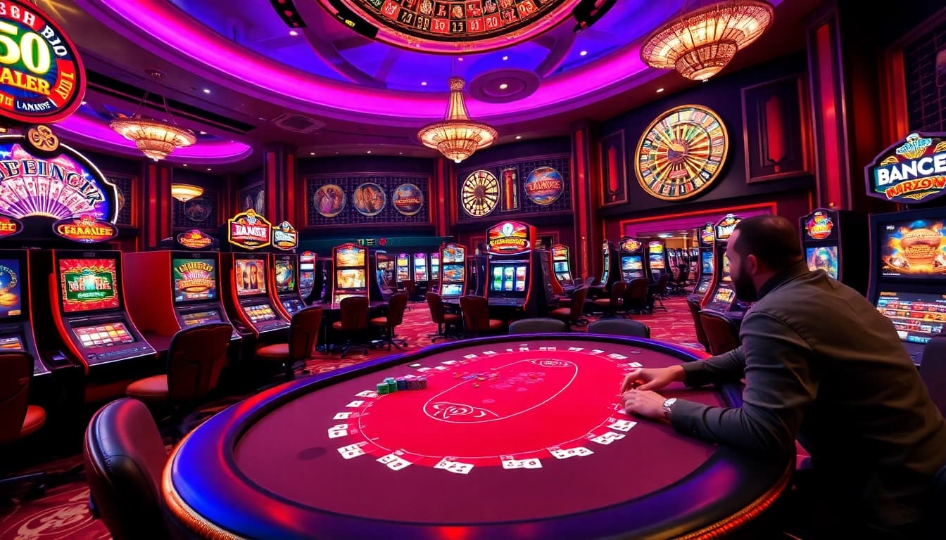 Experience top gaming excitement at one88's vibrant casino with high-stakes poker and slot machines.