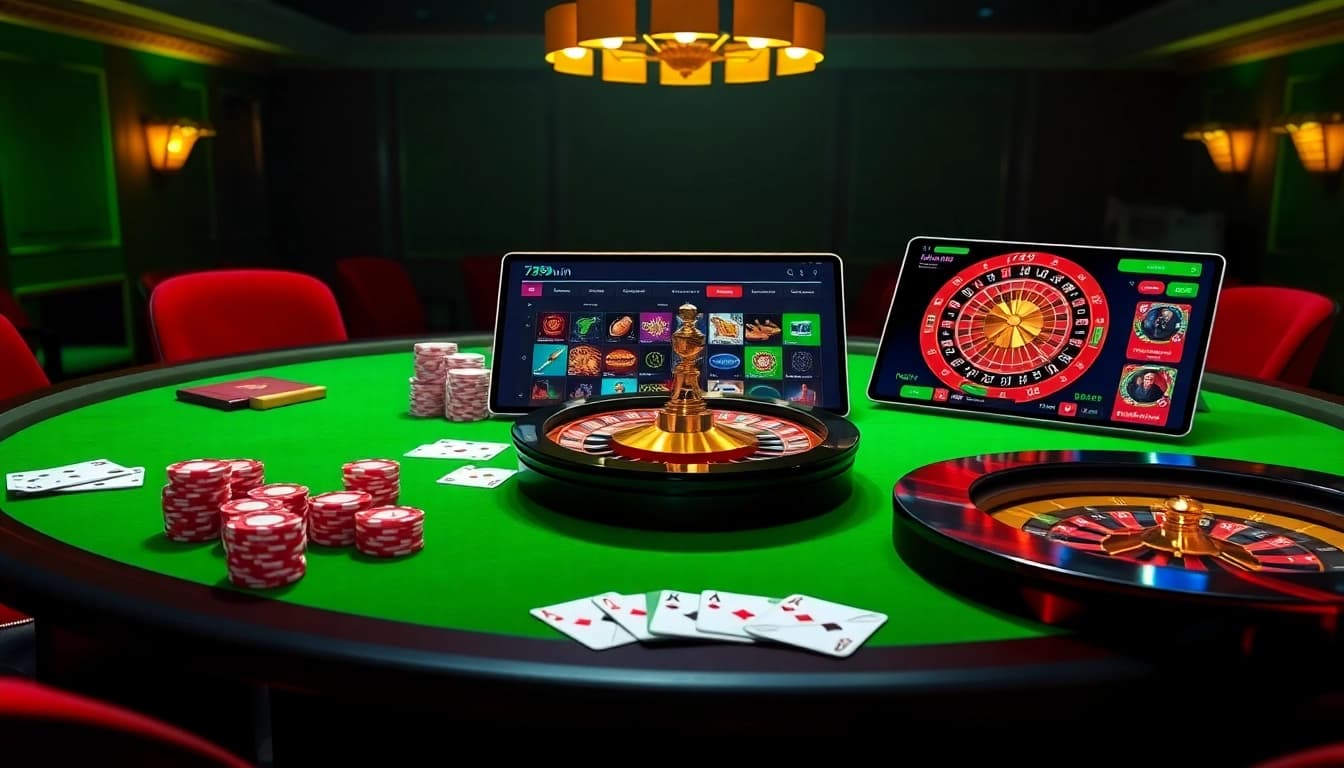 Experience high-stakes excitement at 789win casino with vibrant tables and chips.
