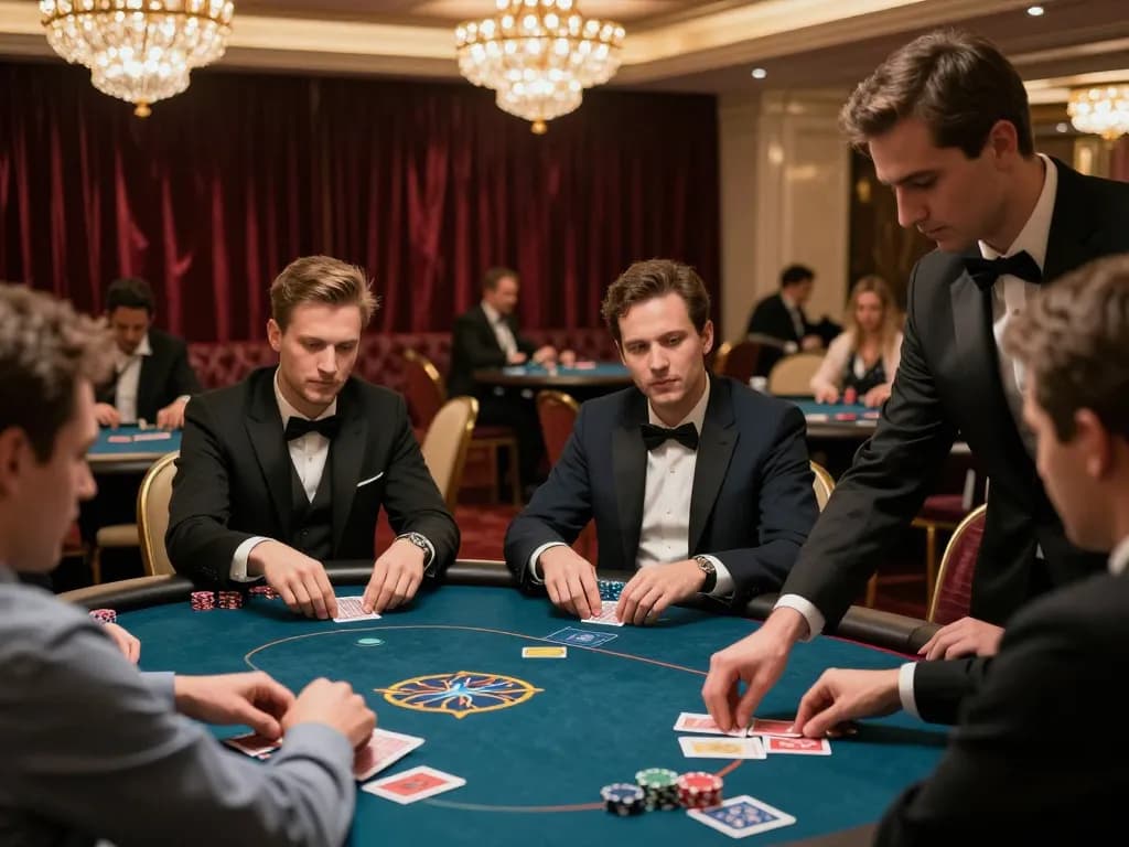 Engaging poker game experience at a Say88 VIP casino table with players strategizing bets
