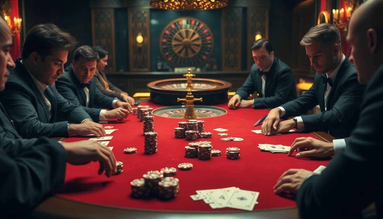 Experience thrilling gameplay at king88 with vibrant poker chips and a roulette wheel.