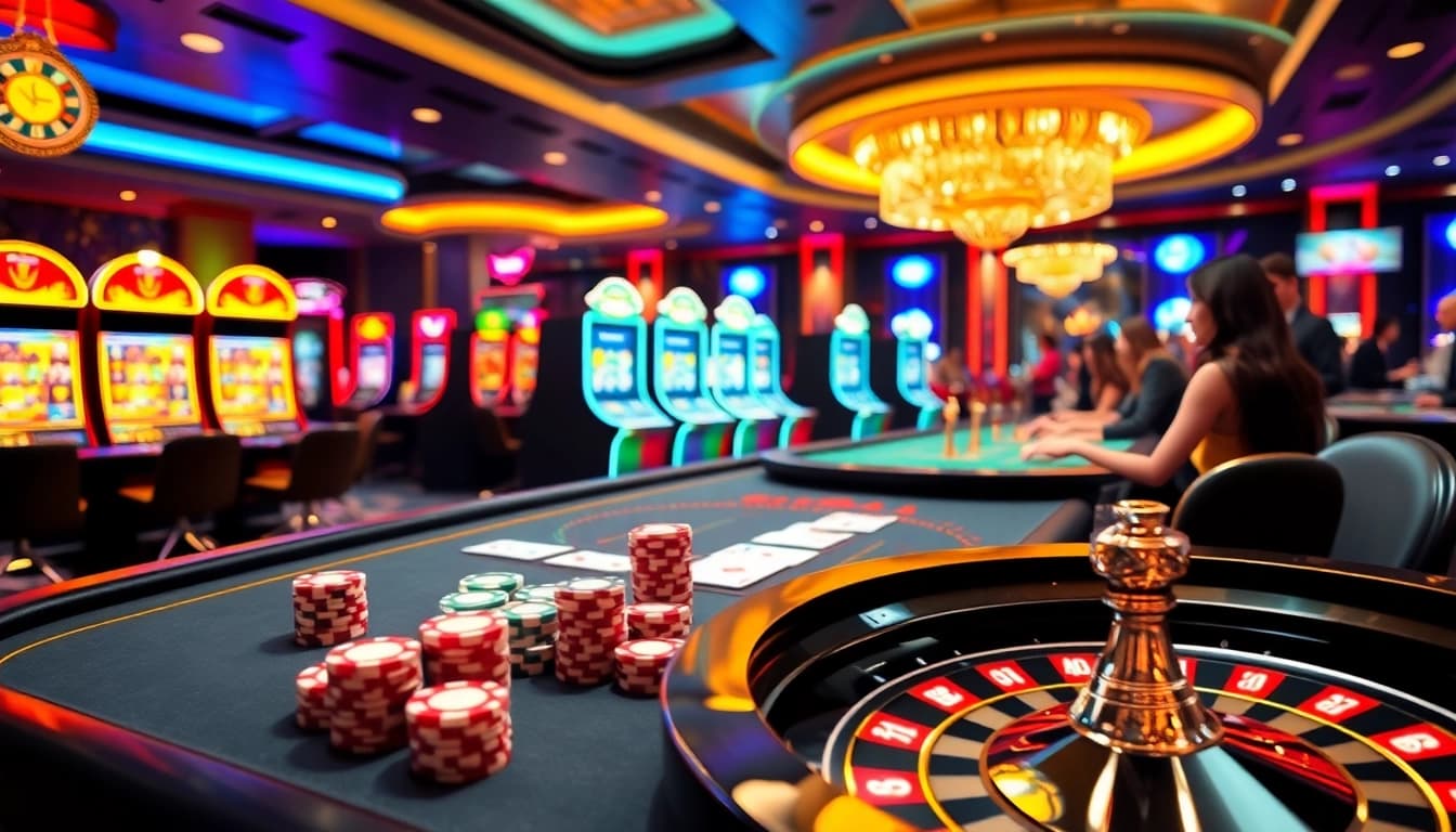 Engage in high-stakes gaming at 88i nhà cái with vibrant casino tables and thrilling slot machines.