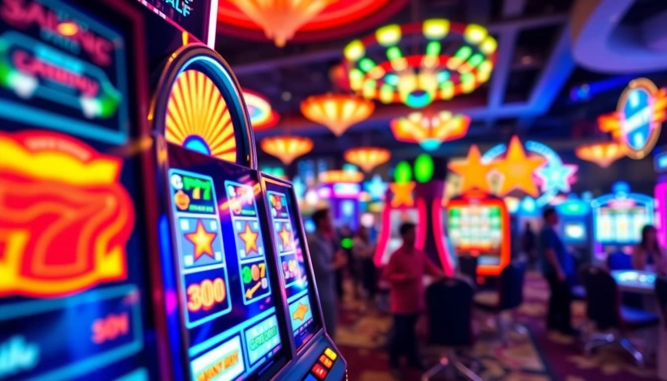 Mengungkap kemenangan besar di slot maxwin dengan suasana perjudian yang semarak.