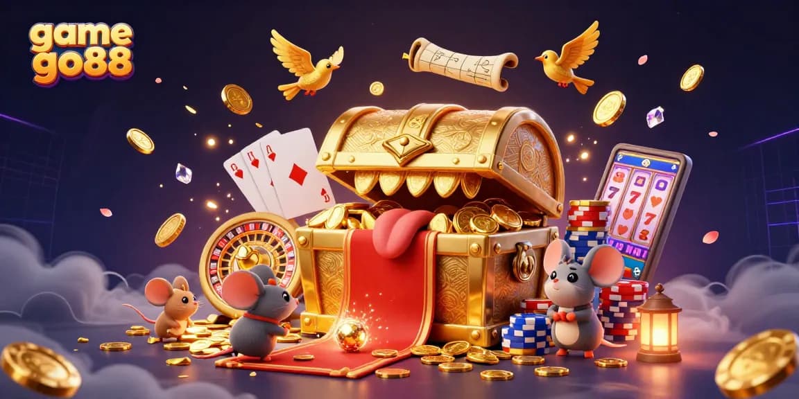 Experience thrilling action in game go88 with a vibrant slot machine and casino treasures.