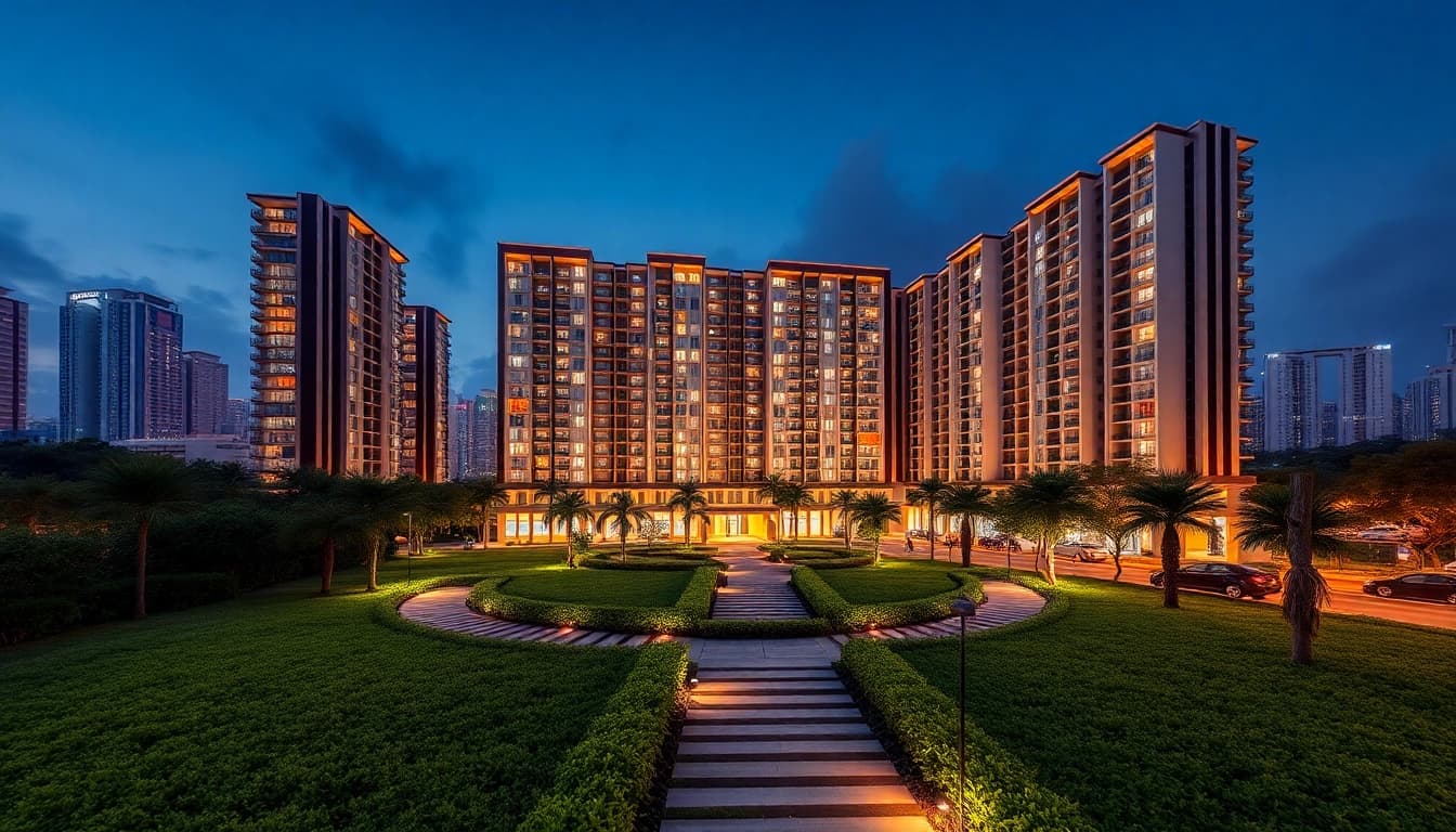View of the luxurious Executive Condominium on tampines st 95 ec highlighting its modern architecture.