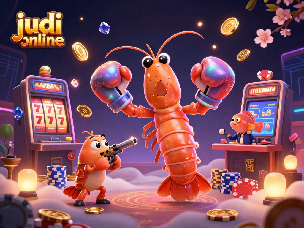 Experience thrilling gameplay with judi online featuring colorful slot machines, shimmering gems, and dynamic casino elements.