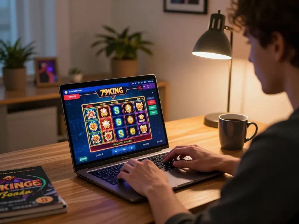 Engaging gameplay at 79KING online casino with a player focusing on strategies and slot games.