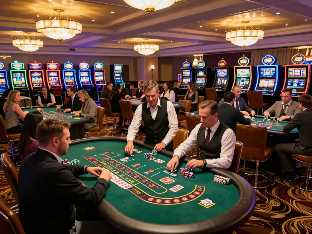 Players enjoying a thrilling game at the tg88 casino, celebrating wins with vibrant energy