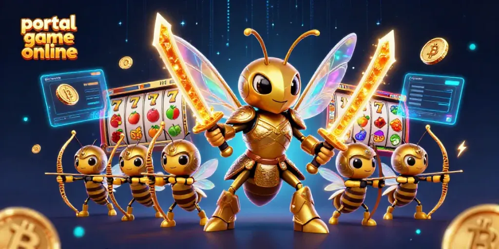 Experience the thrill of a portal game online with dynamic casino-themed characters and vibrant visuals.