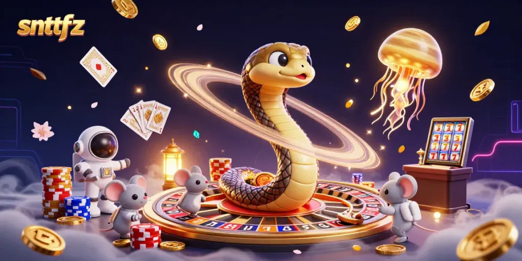 Engage in snttfz thrills with lively casino elements and vibrant characters placing bets.