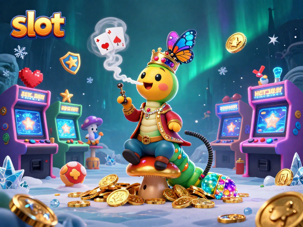 Engage with the vibrant slot environment featuring dynamic 3D elements and characters for an immersive gaming experience.