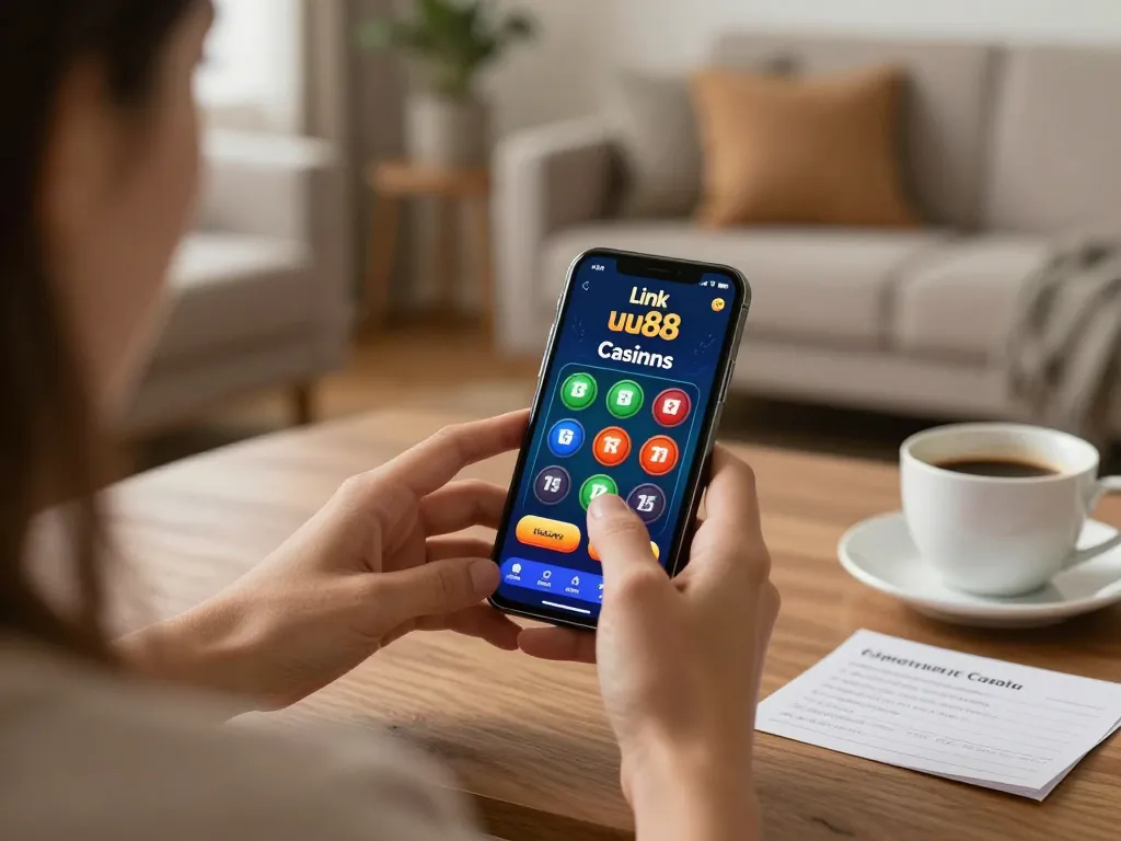 Experience the Link uu88 casino app in action with a smartphone gameplay setup