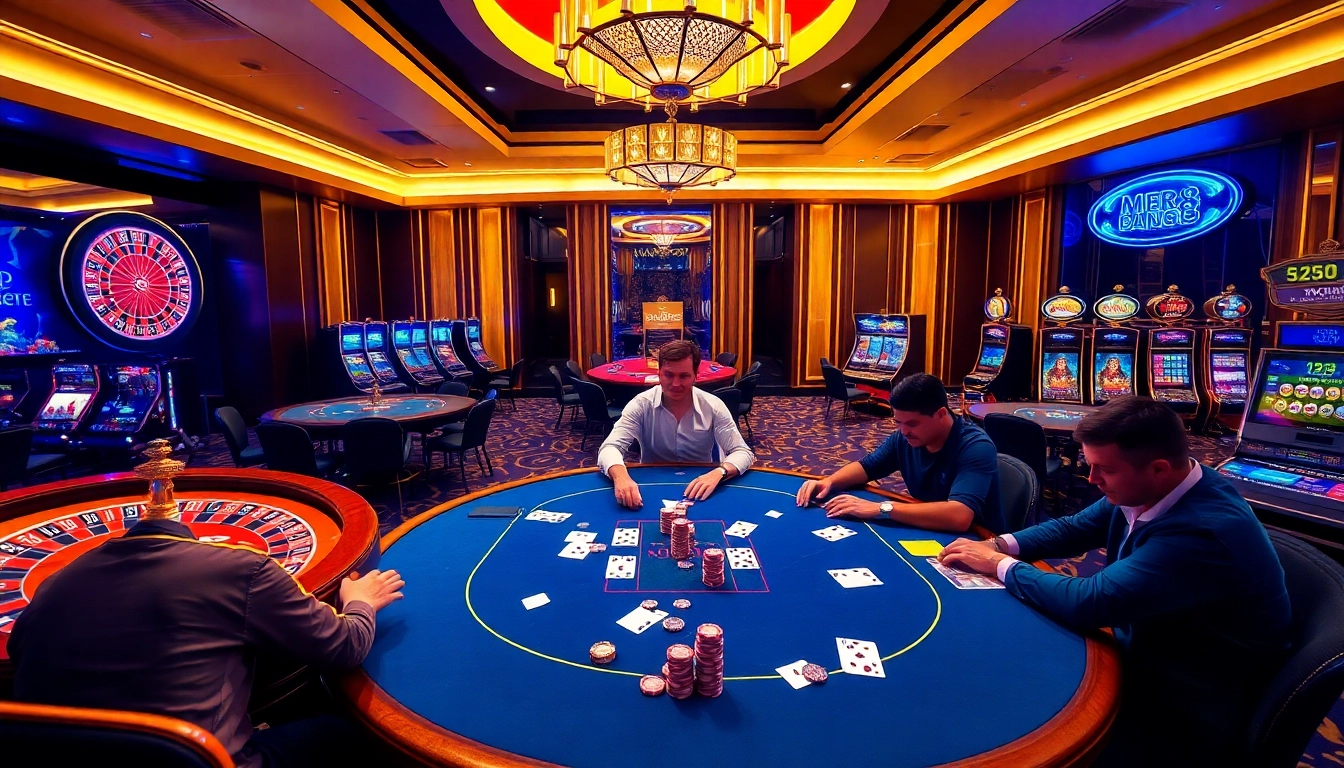 Experience the thrill of gambling at MM88 with vibrant casino tables and exciting games.