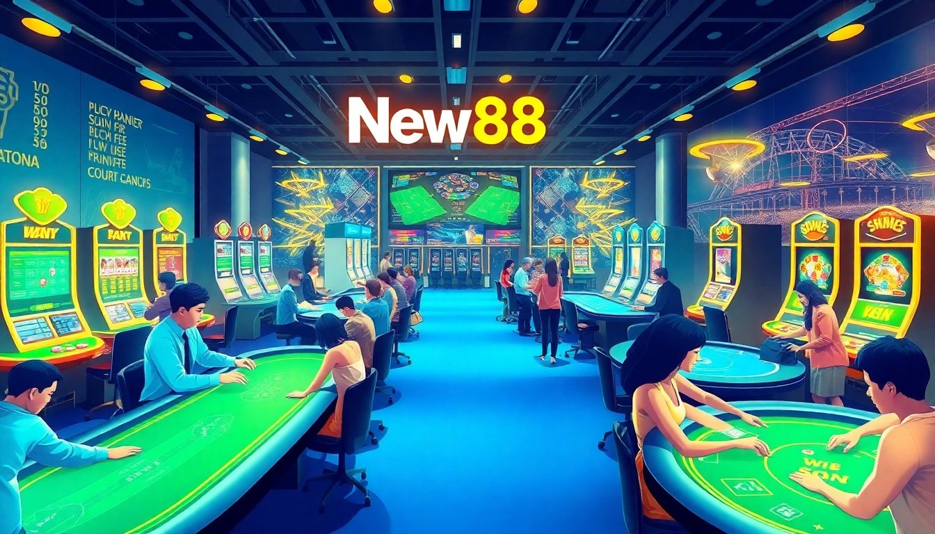 New88 offers a thrilling online gaming experience with diverse options for sports betting and casino games, symbolizing excitement and trust.