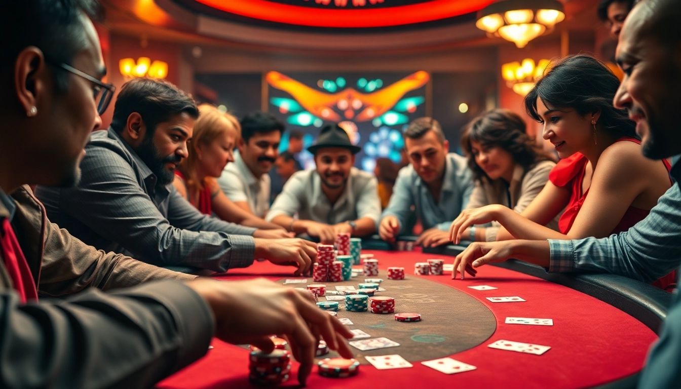 Players strategizing in a high-stakes game reflecting current Poker Tournament Trends