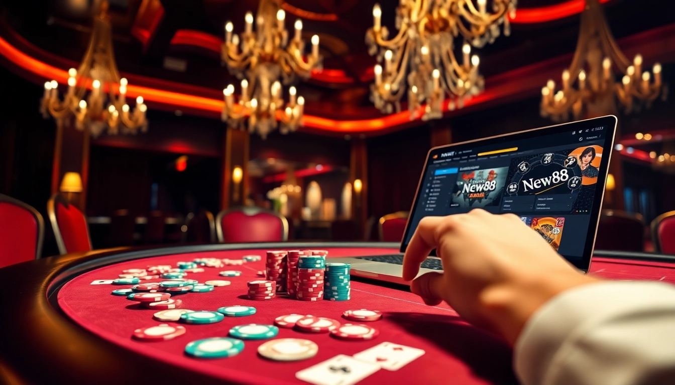 Experience thrilling gameplay at New88 with interactive poker action and luxurious ambiance.