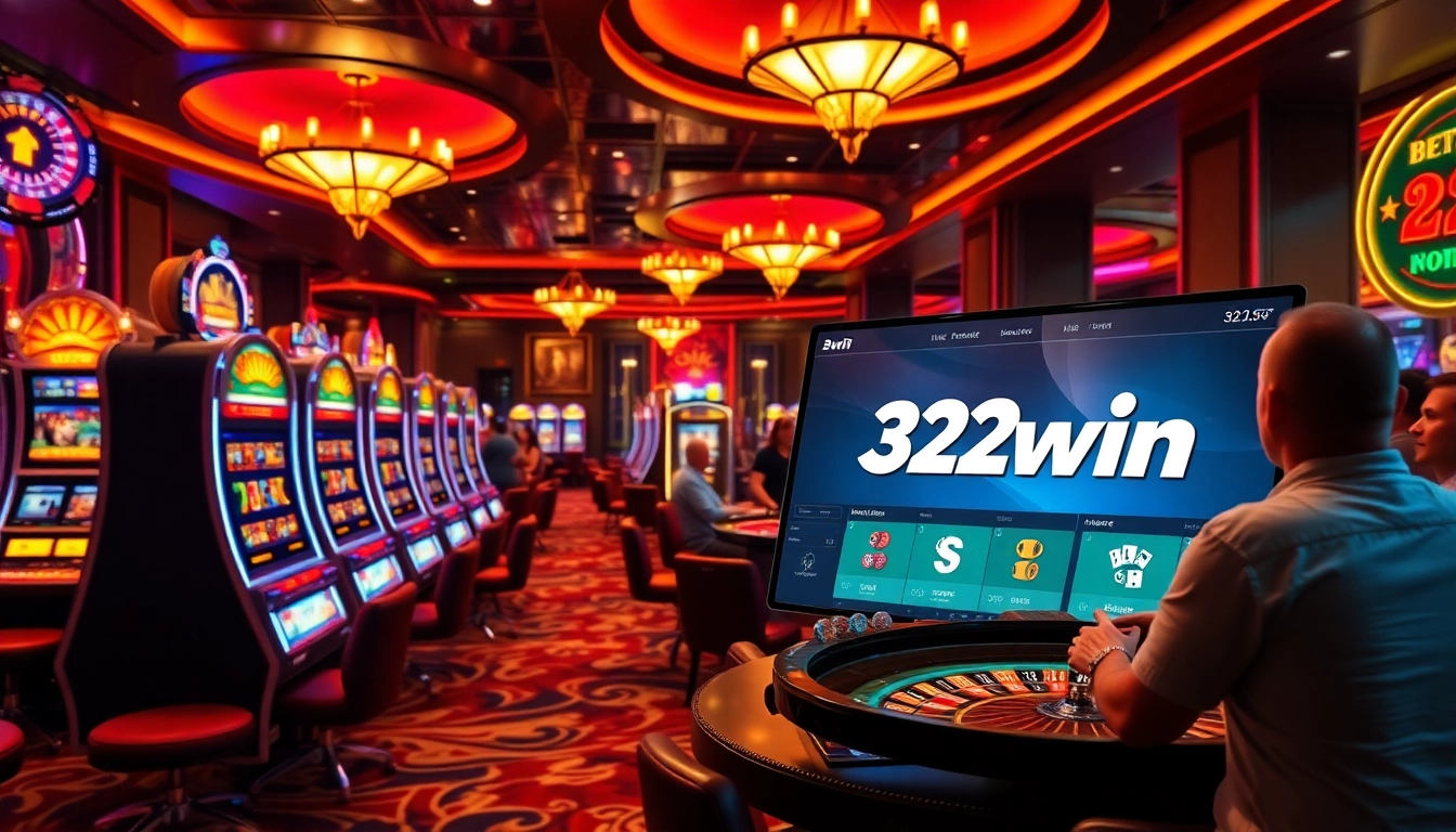 Players enjoying games and betting options at 32win's luxurious online casino interface.