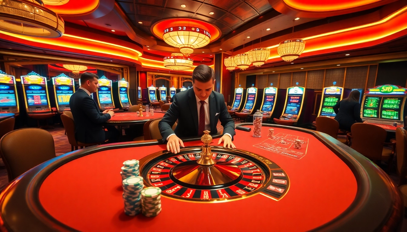 Experience the thrill of GO8 casino games with vibrant tables, classic poker chips, and dynamic roulette action.