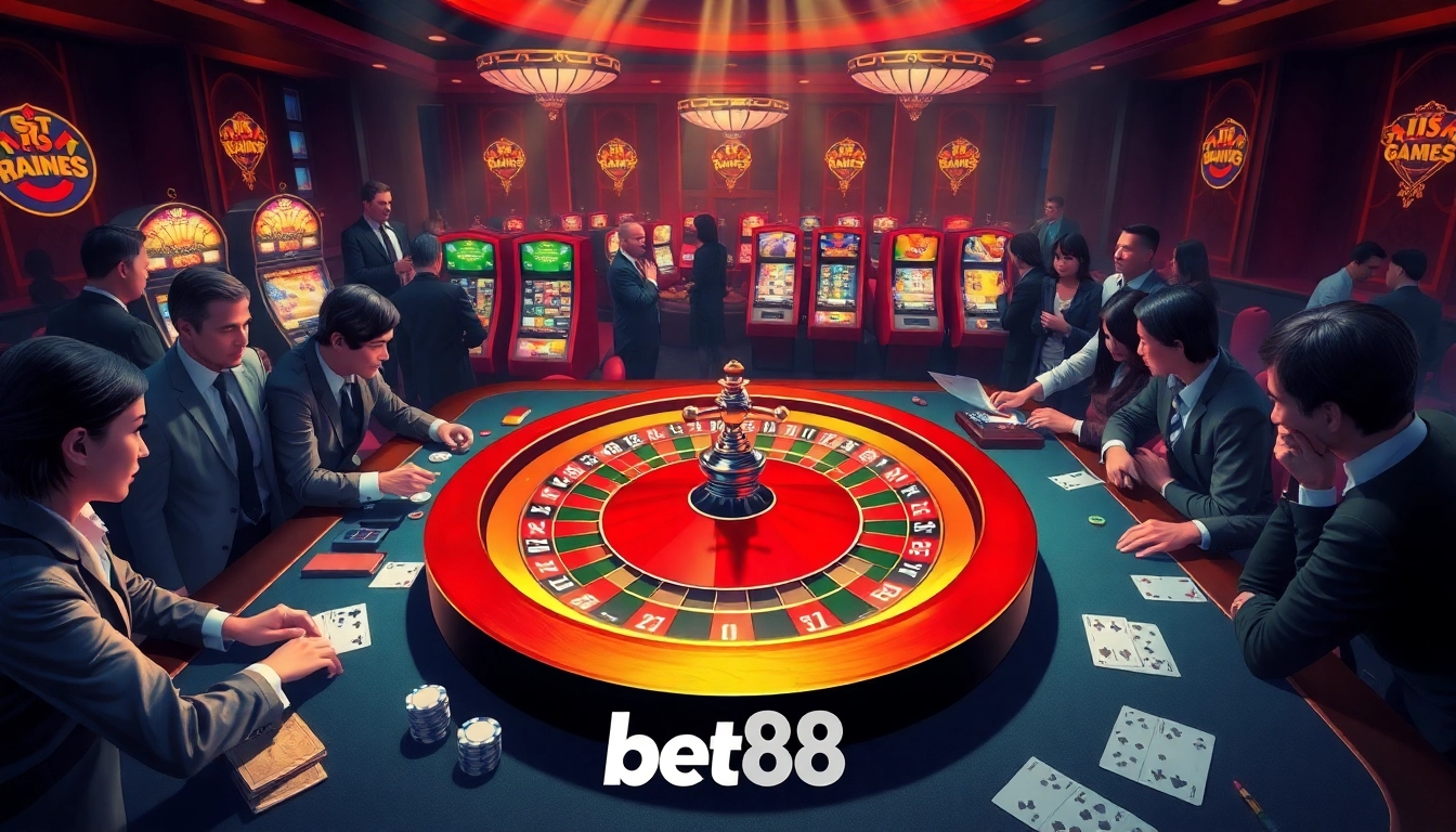 Experience the thrill of betting at bet88 with vibrant casino tables and exciting gameplay.