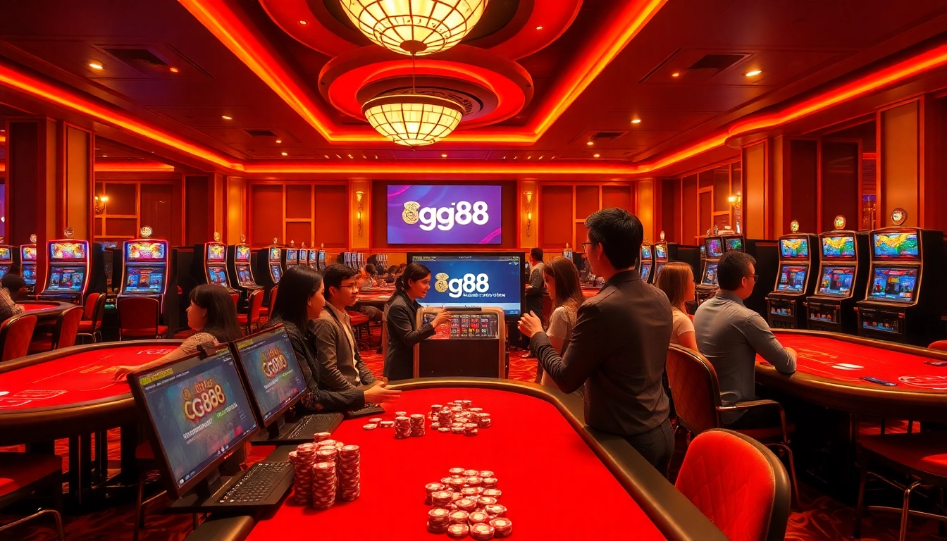 Experience the thrill of gambling with gg88 at stylish casino tables and engaging slots.