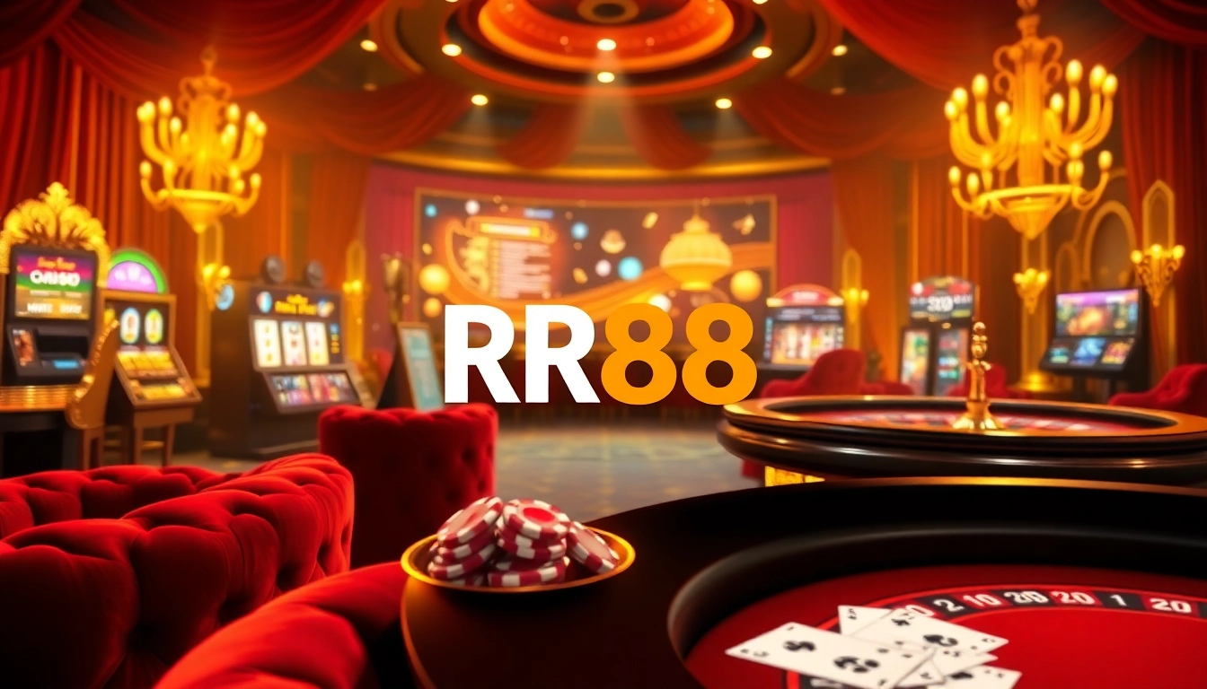 Engaging scene featuring RR88's online casino experience with vibrant gaming elements.