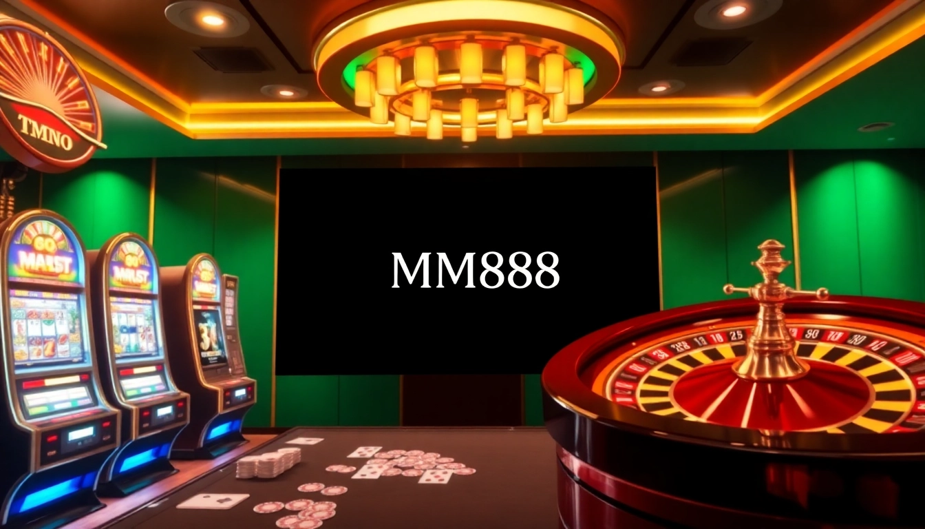 Experience MM88 with vibrant slots, elegant casino tables, and thrilling betting interfaces.