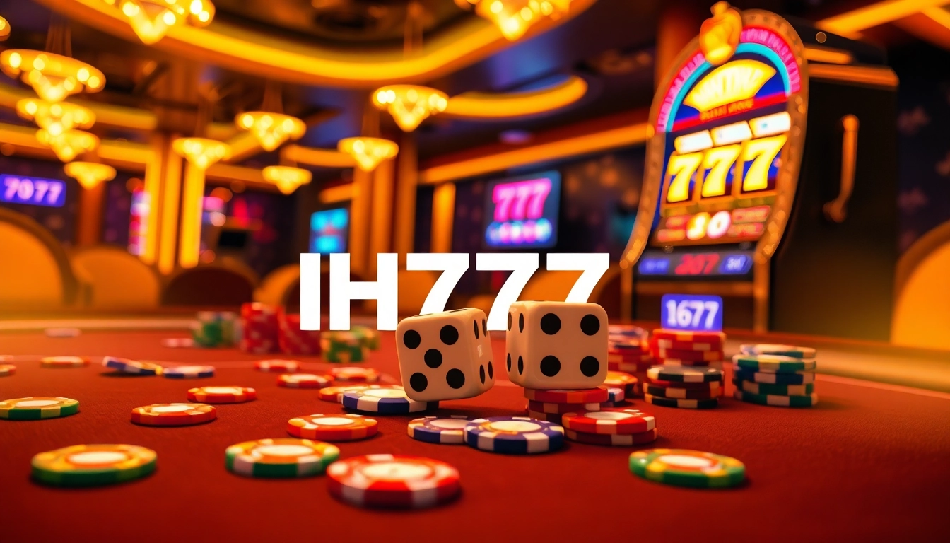 Experience thrilling blackjack action at IH777 casino with vibrant chips and winning streaks.