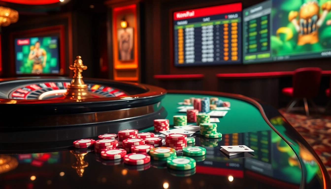 Real-time keonhacai betting displayed on an upscale gambling table with roulette and chips.