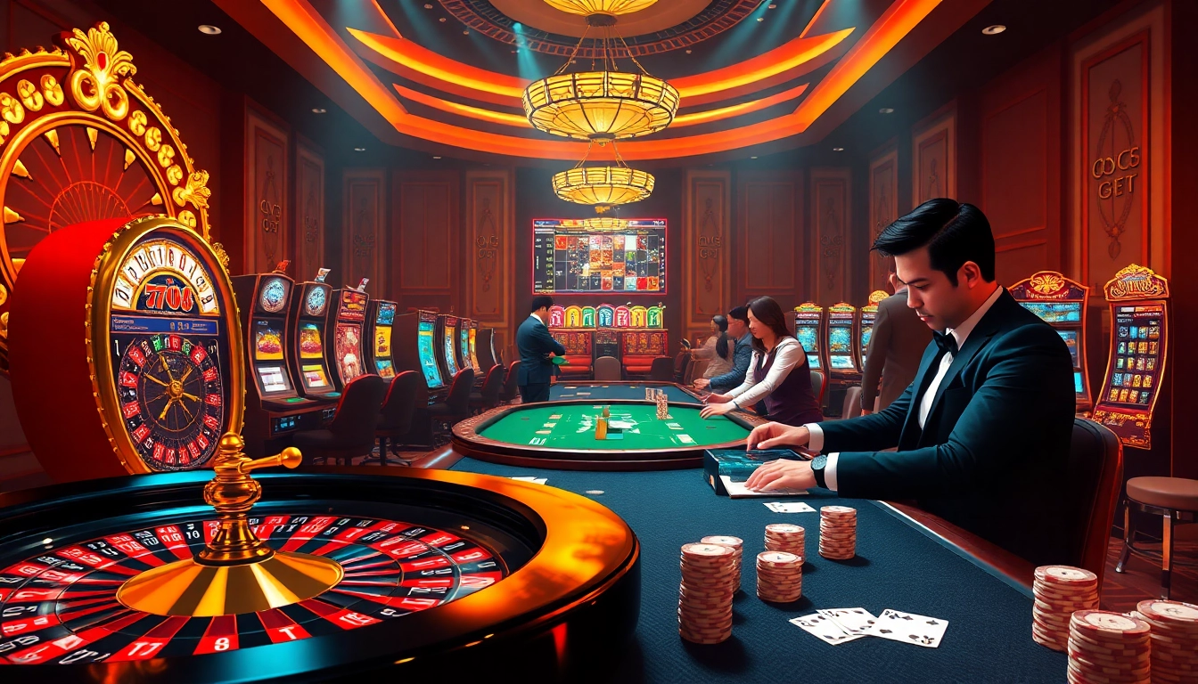 Engaged players enjoy thrilling gambling experiences at the luxurious 777g casino, showcasing roulette and online gaming.