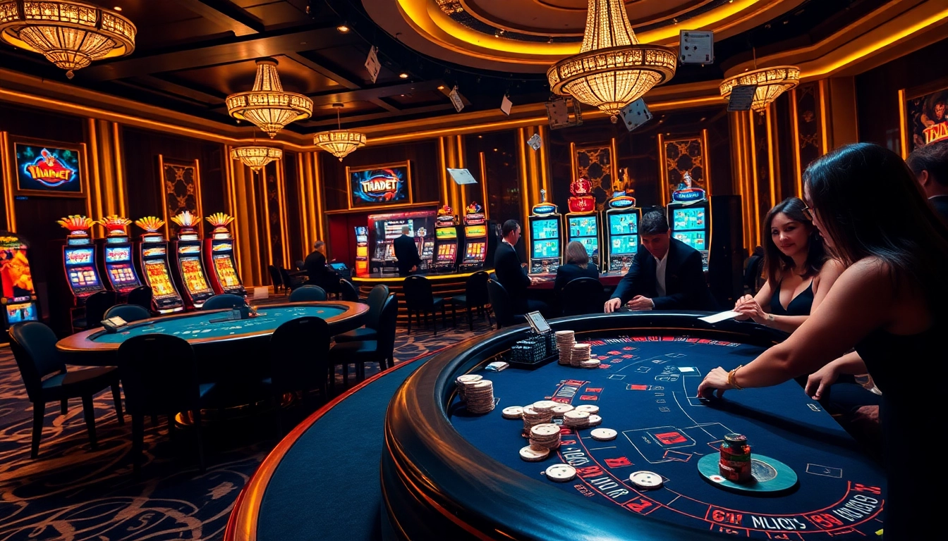 Experience thrilling gameplay at THABET with dealer games and vibrant slot machines.