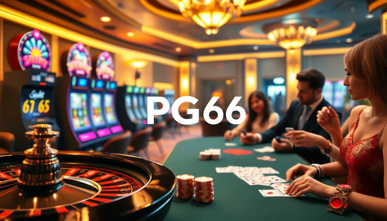 Engaging players in a vibrant PG66 online casino experience with roulette and poker.