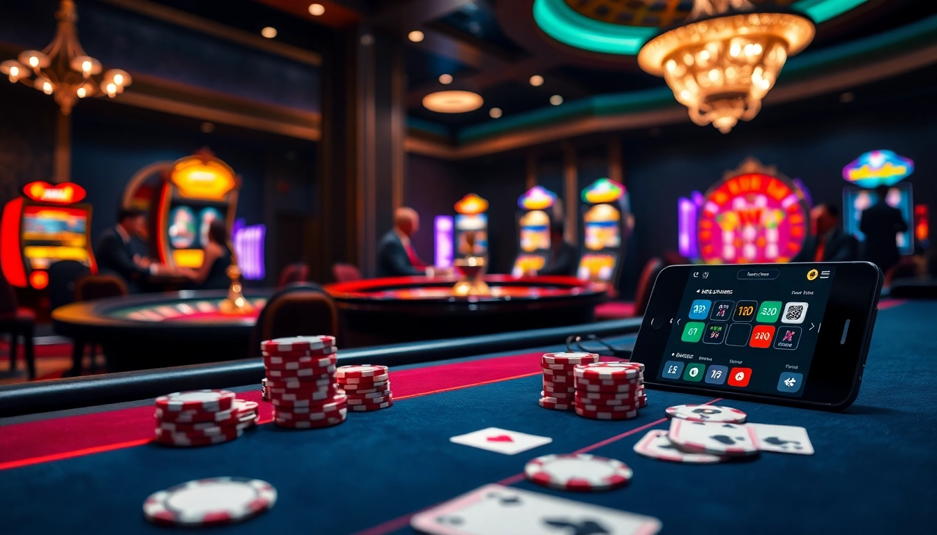 The vibrant casino scene at https://rr88c.mobi/ captures the excitement of blackjack, roulette, and online betting.