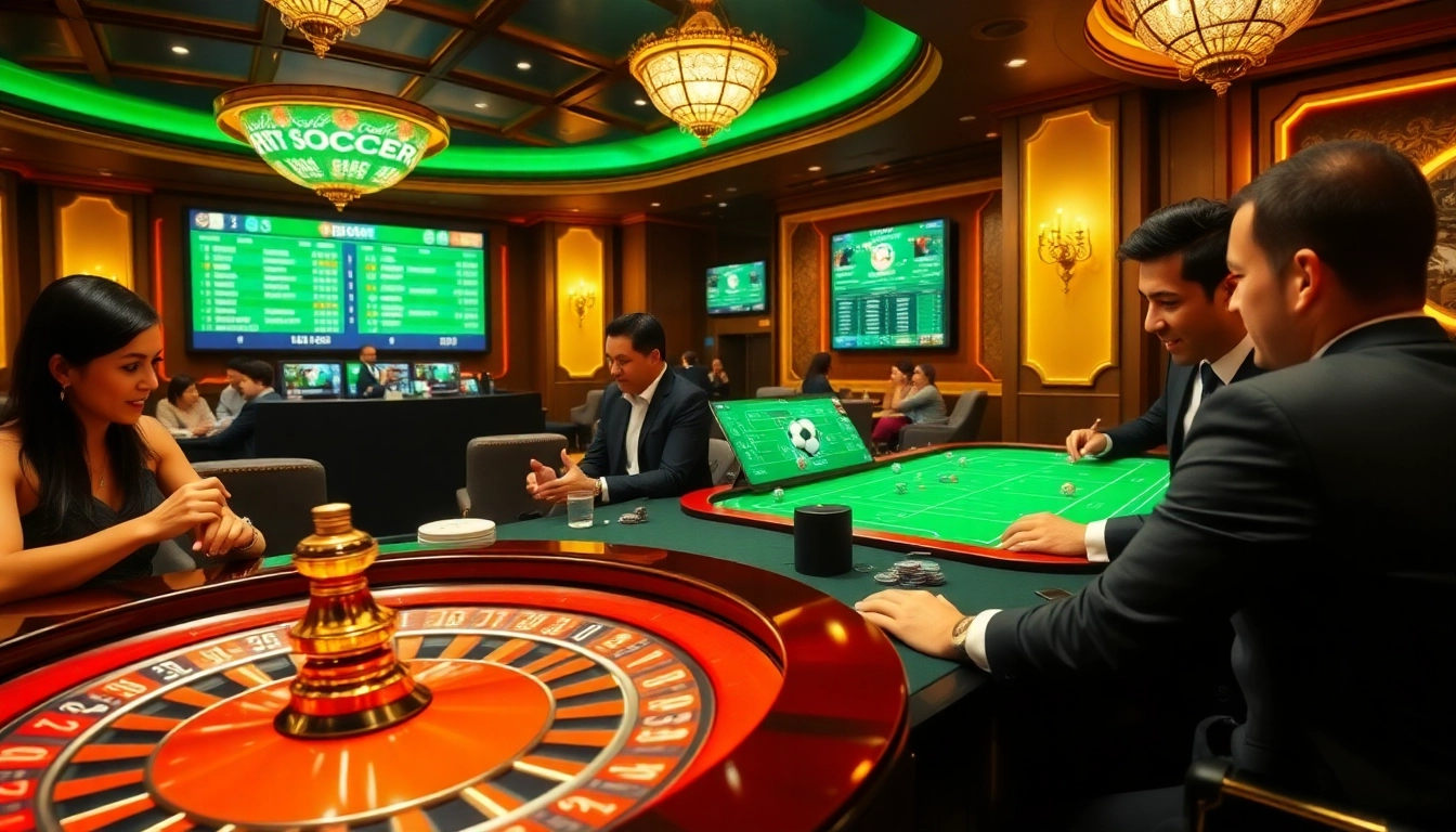 Experience the excitement of hi88 soccer with a glamorous casino atmosphere showcasing strategic betting.