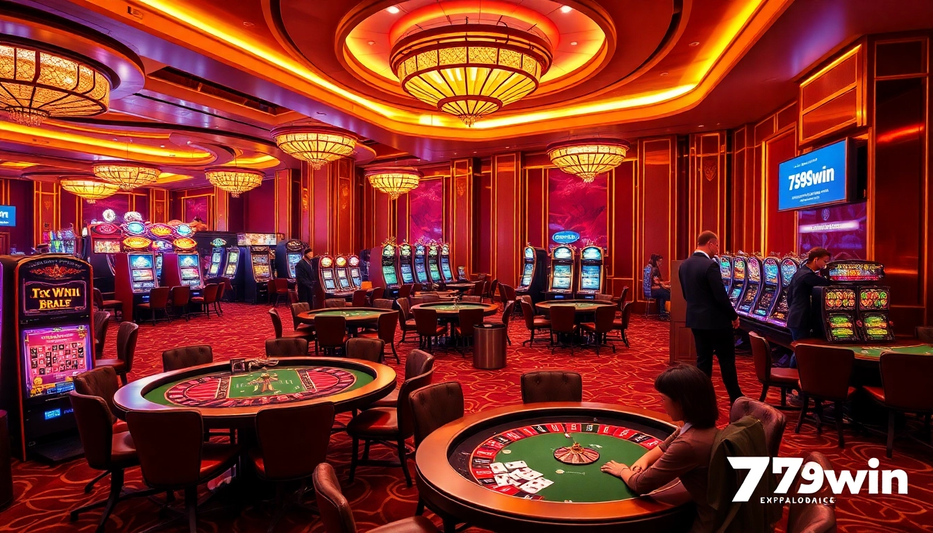 Experience the thrill of betting at 789win's luxurious casino, showcasing engaging games and exciting atmosphere.